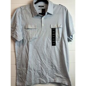 Vtg Alfani‎ Polo Men's Sz Large Dutch Sky NWT